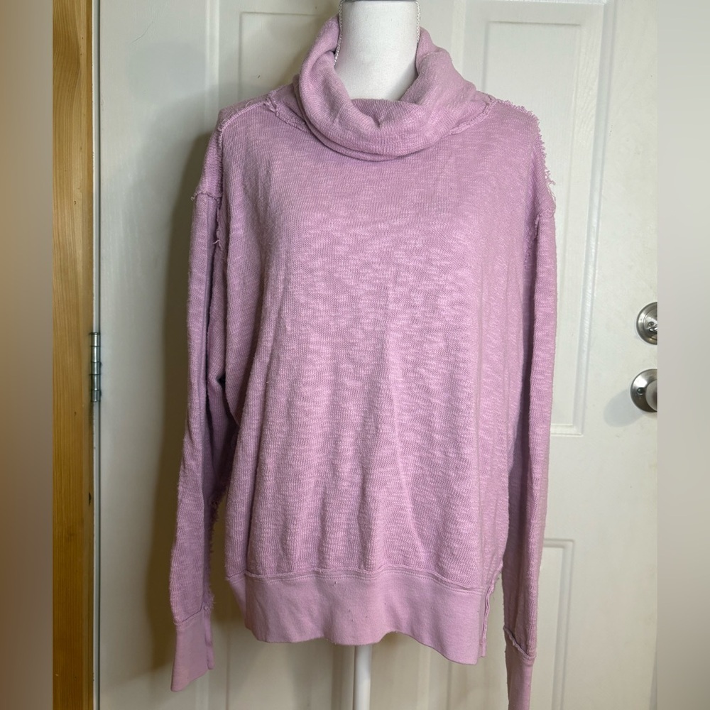 We The Free Pink/Lavender Timmy TurtleNeck Sweater size XS oversized